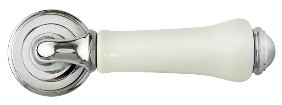 UMBERTO, ручка дверная MH-41-CLASSIC PC/W, цвет- хром/белый фото купить в Твери