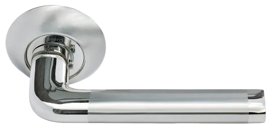 КОЛОННА, ручка дверная MH-03 SN/CP, цвет - бел. никель/хром фото купить Тверь