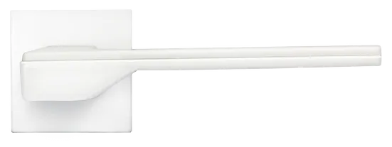 PIERRES, ручка дверная на квадратной накладке MH-49-S6 W, цвет - белый фото купить в Твери