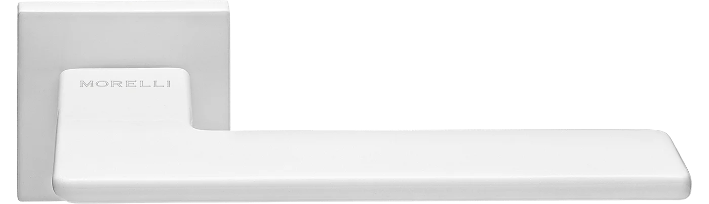 PLATEAU, ручка дверная на квадратной накладке MH-51-S6 W, цвет - белый фото купить Тверь