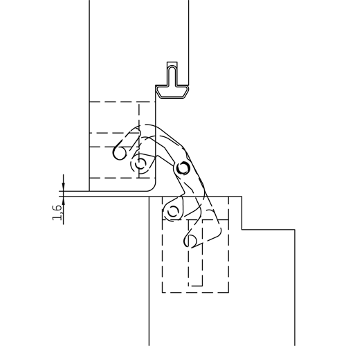 HH-19 B, скрытая петля, цвет - черный фотомореллиТверь
