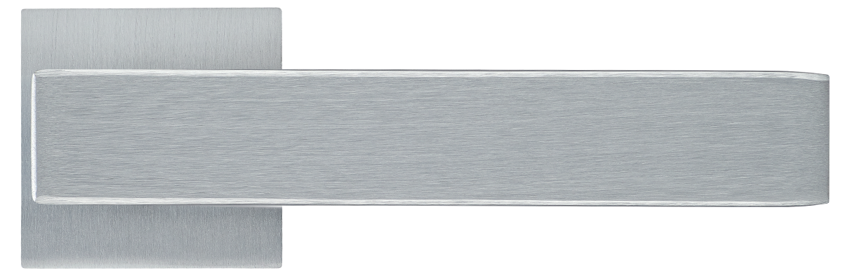 LOT ручка дверная  на квадратной розетке 6 мм, MH-56-S6 SSC, цвет - супер матовый хром фото купить в Твери