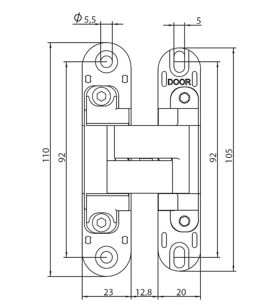 HH-19 B, скрытая петля, цвет - черный фото купить в Твери