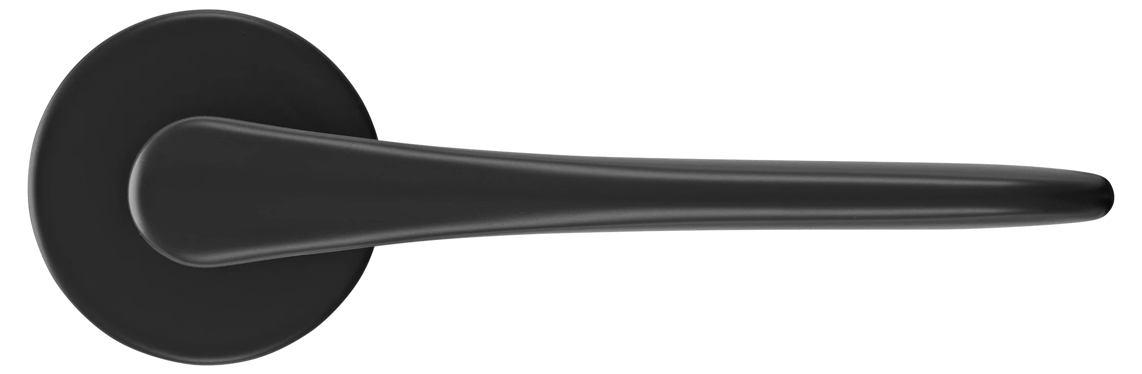AULA R5 NERO, ручка дверная на розетке 7мм, цвет -  черный фото купить в Твери