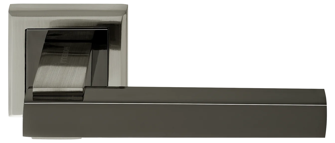 PIQUADRO, ручка дверная MH-37 SN/BN-S, на квадратной накладке, цвет - бел. никель/черн. никель фото купить Тверь