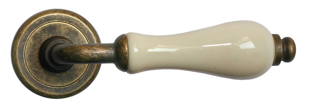 CERAMICA, ручка дверная CC-3 OBA/CHAMP, цвет - античная бронза/шампань фото купить в Твери