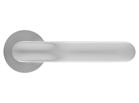 GARAK ручка дверная на круглой розетке 6 мм, MH-59-R6 MSC, цвет - мат. сатинированный хром фото купить в Твери