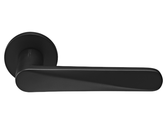 CAYAN - ручка дверная  на круглой розетке 6 мм, MH-58-R6 BL,  цвет - чёрный фото купить Тверь