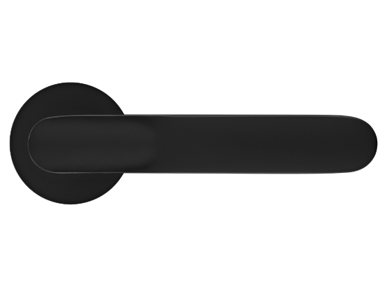 GARAK  ручка дверная на круглой розетке 6 мм, MH-59-R6 BL, цвет - чёрный фото купить в Твери